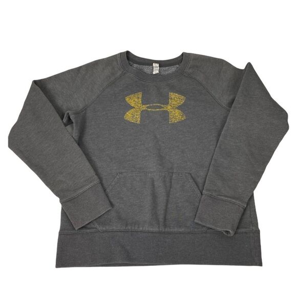 Under Armour Gray Semi Fitted Coldgear Sweatshirt - Picture 1 of 6